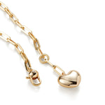 Puffy Heart Chain 14k Gold Plated