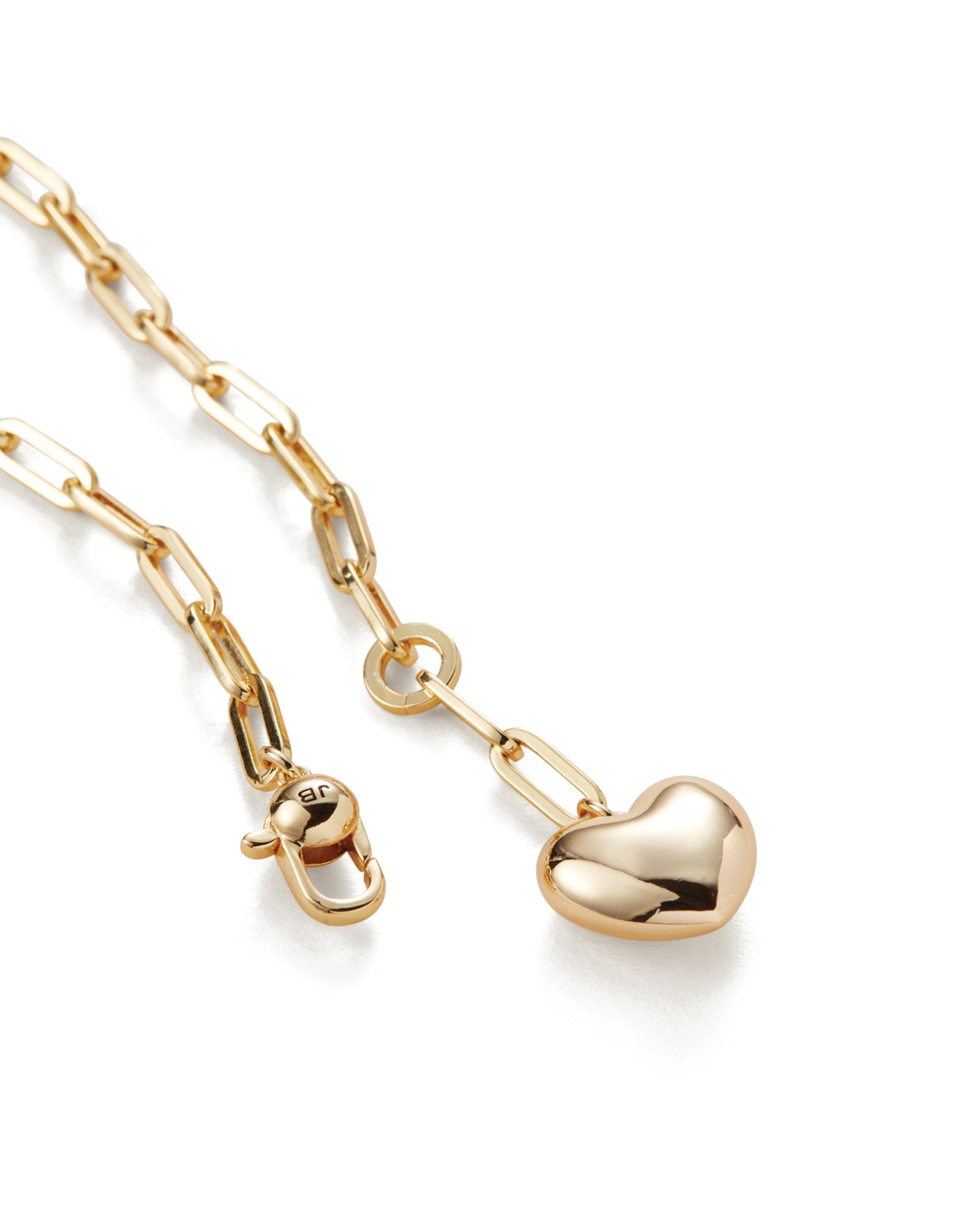 Puffy Heart Chain 14k Gold Plated