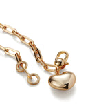 Puffy Heart Bracelet 14k Gold Plated