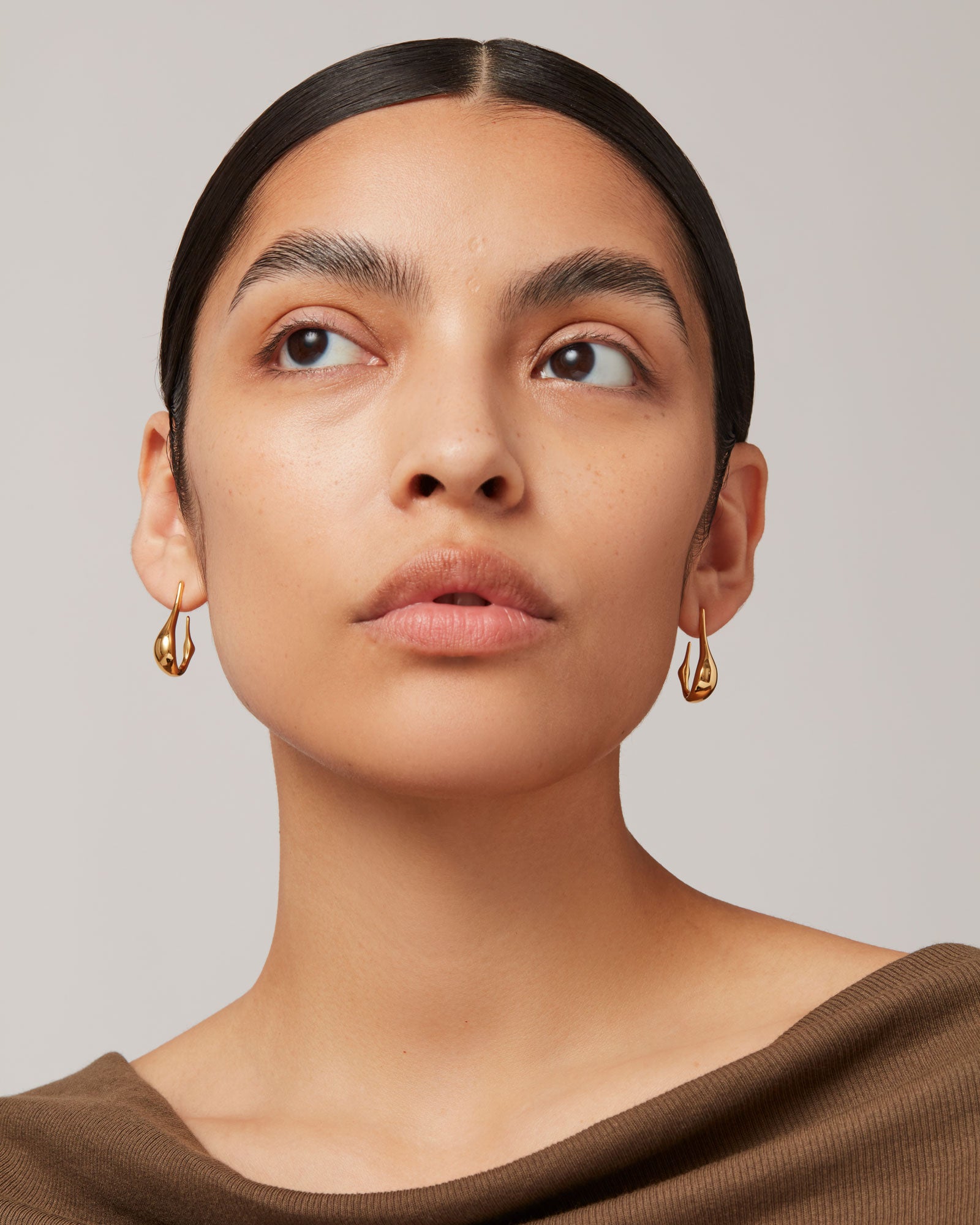 Small Colette Hoop Earrings 14k Gold Plated