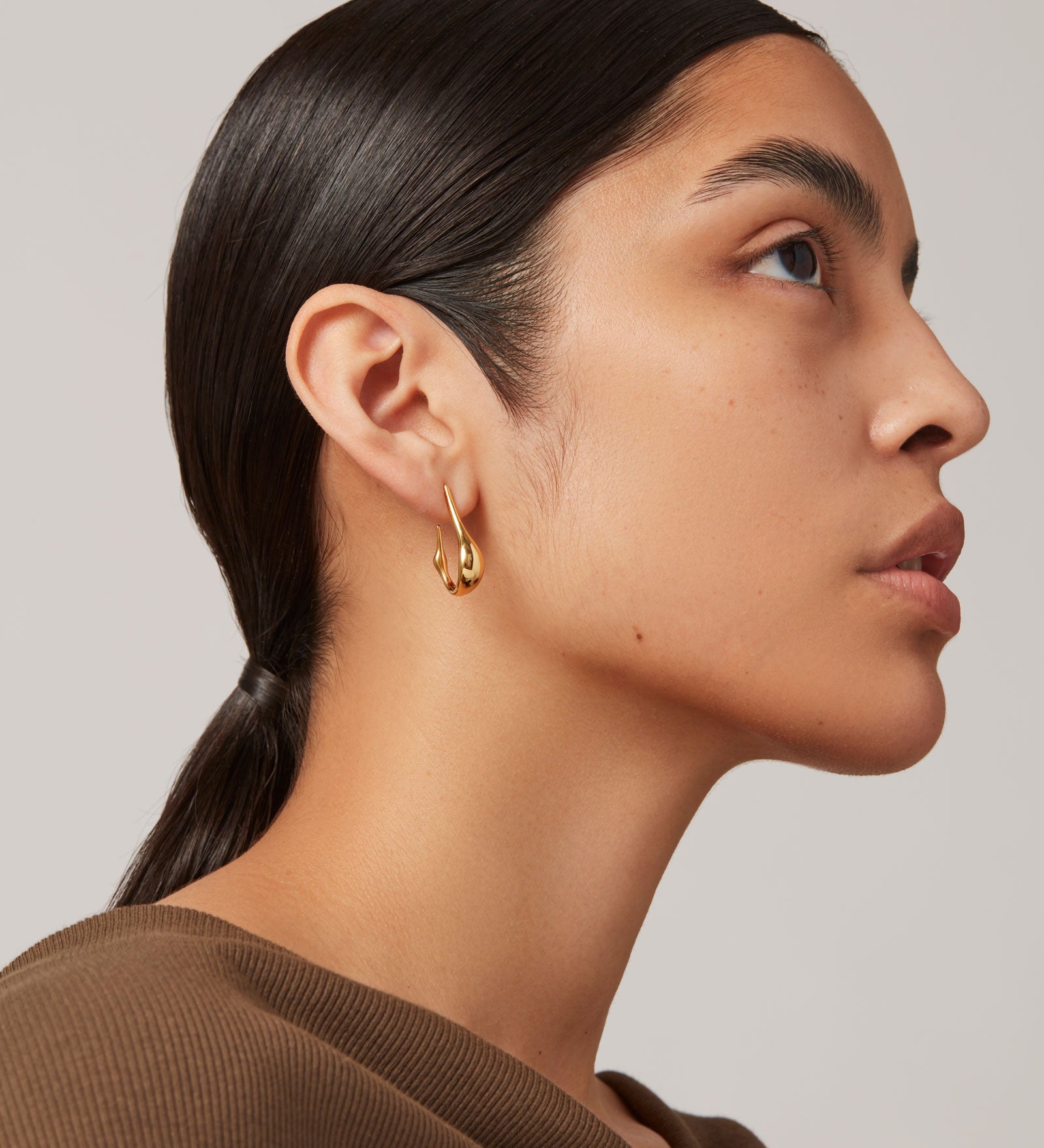 Small Colette Hoop Earrings 14k Gold Plated