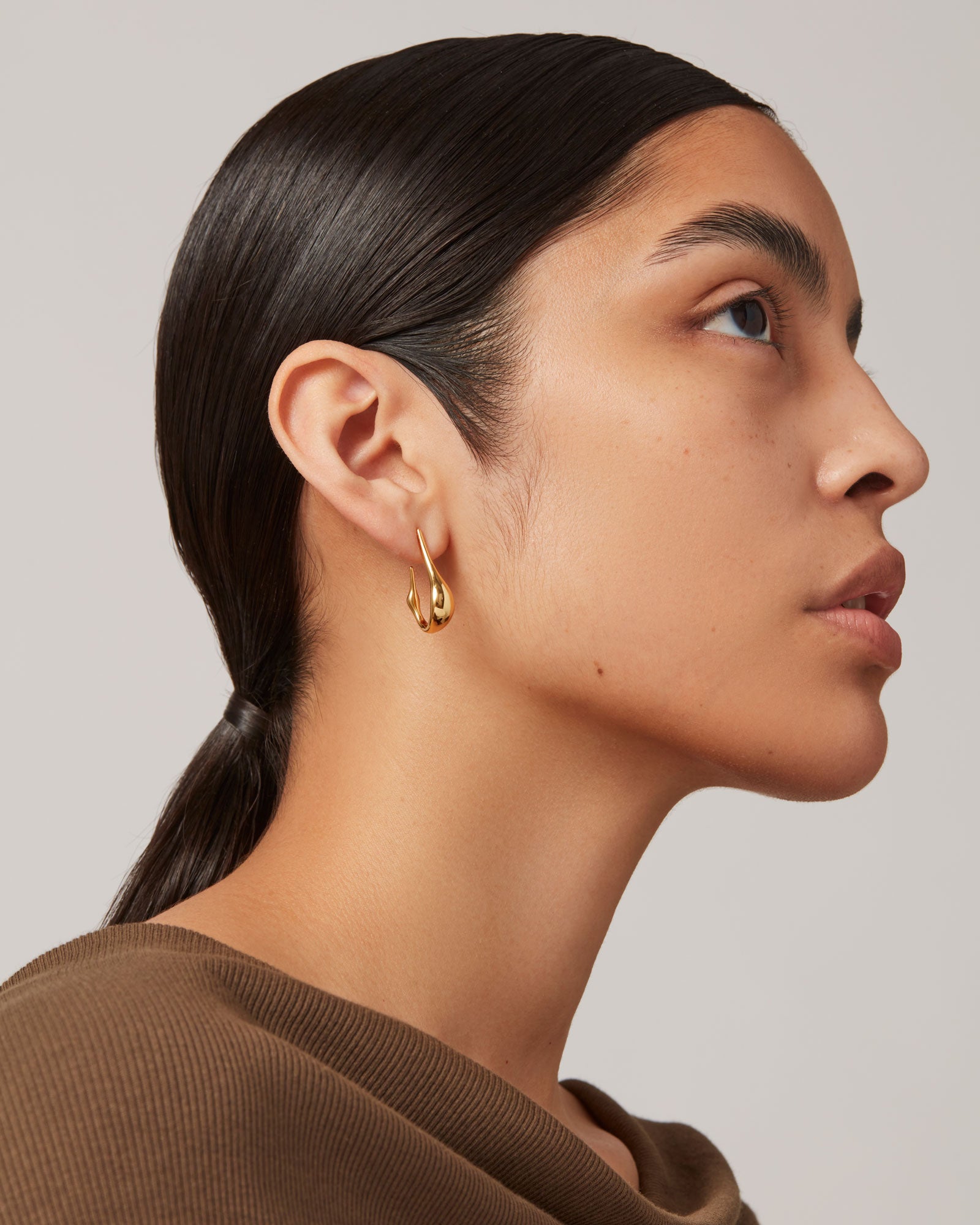 Small Colette Hoop Earrings 14k Gold Plated