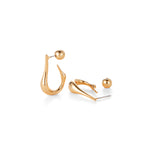 Jenny Bird-Small Colette Hoop Earrings-Earrings-14k Gold Plated-Blue Ruby Jewellery-Vancouver Canada