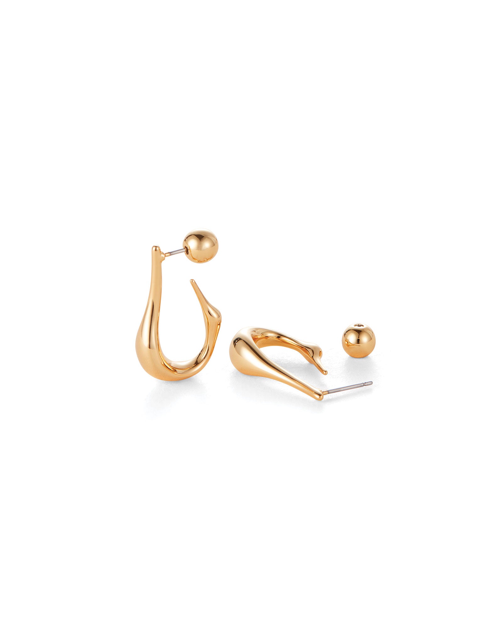 Jenny Bird-Small Colette Hoop Earrings-Earrings-14k Gold Plated-Blue Ruby Jewellery-Vancouver Canada