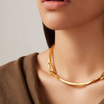 Jenny Bird-Lisieux Collar-Necklaces-14k Gold Plated-Blue Ruby Jewellery-Vancouver Canada