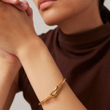 Jenny Bird-Lisieux Bangle-Bracelets-14k Gold Plated-Blue Ruby Jewellery-Vancouver Canada