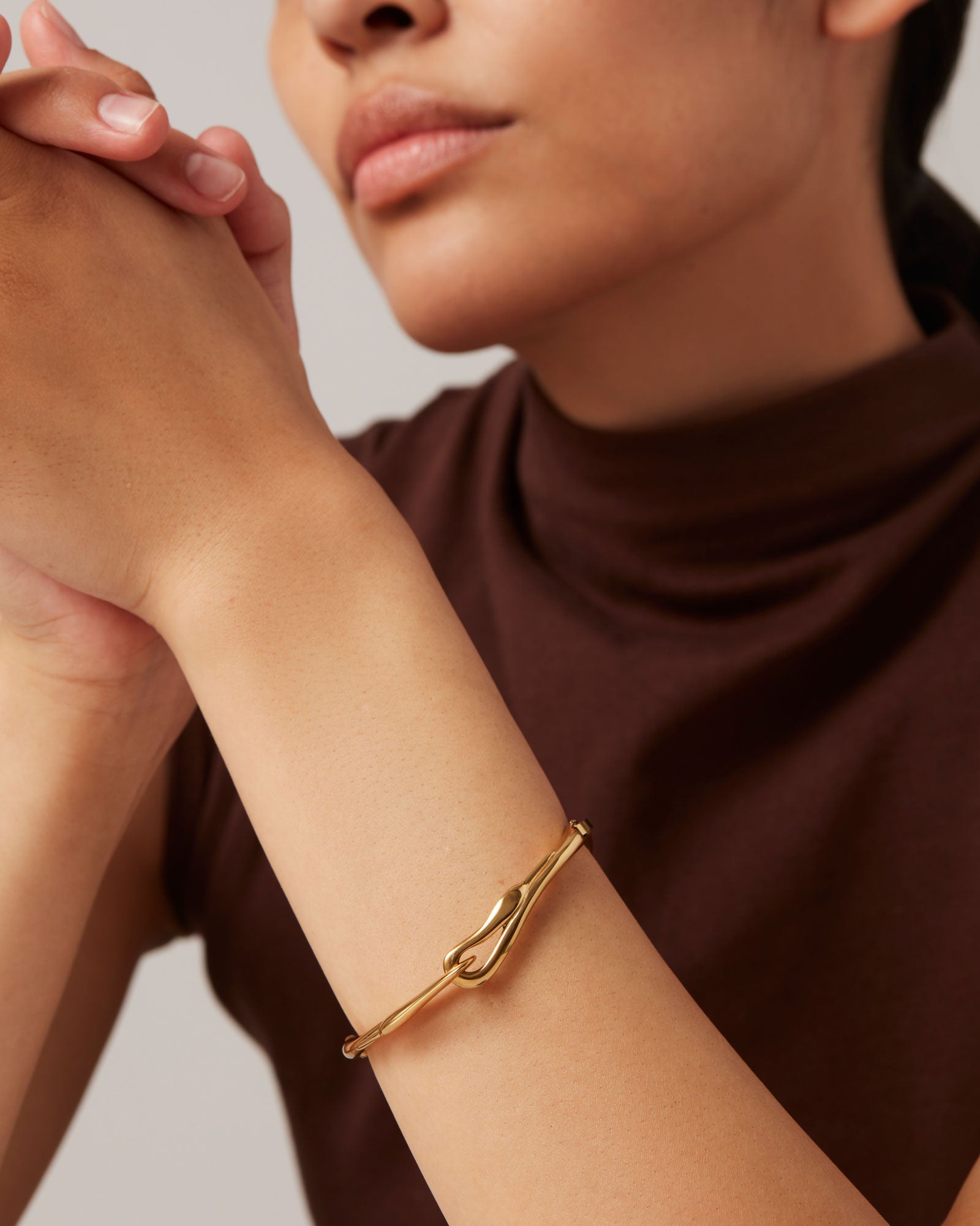 Jenny Bird-Lisieux Bangle-Bracelets-14k Gold Plated-Blue Ruby Jewellery-Vancouver Canada