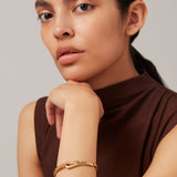 Jenny Bird-Lisieux Bangle-Bracelets-14k Gold Plated-Blue Ruby Jewellery-Vancouver Canada