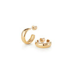 Staple Hoop Earrings - Small 14k Gold Ion Plated