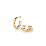 Staple Hoop Earrings - Medium 14k Gold Ion Plated