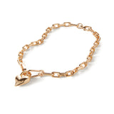 Padlock Heart Pendant Necklace 14k Gold Plated