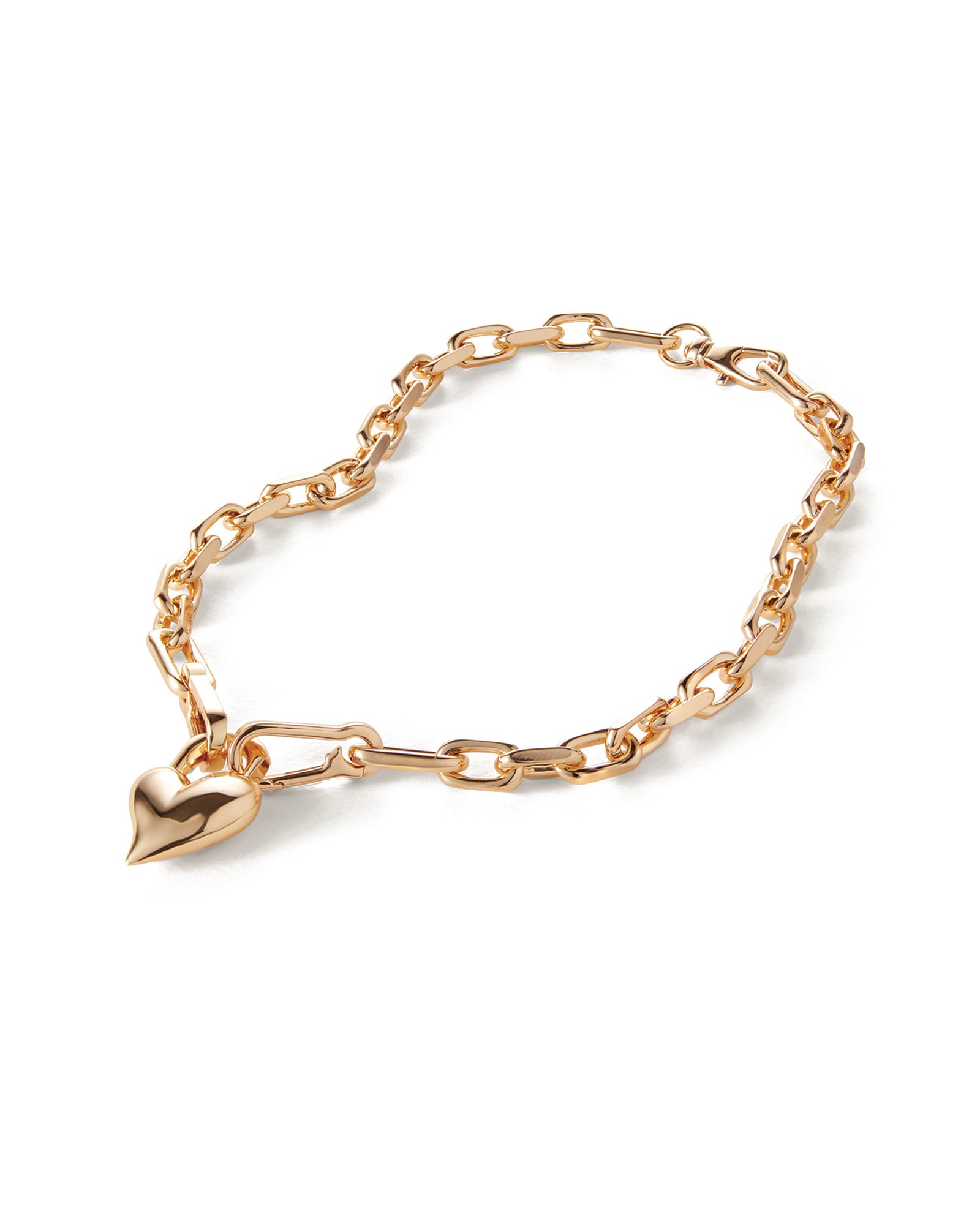 Padlock Heart Pendant Necklace 14k Gold Plated