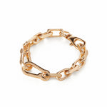 Padlock Heart Chain Bracelet 14k Gold Plated