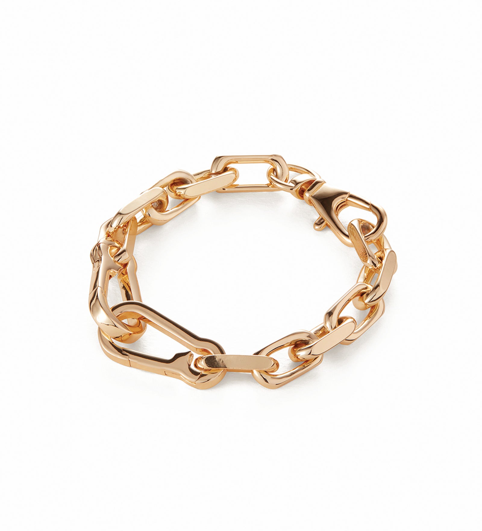 Padlock Heart Chain Bracelet 14k Gold Plated