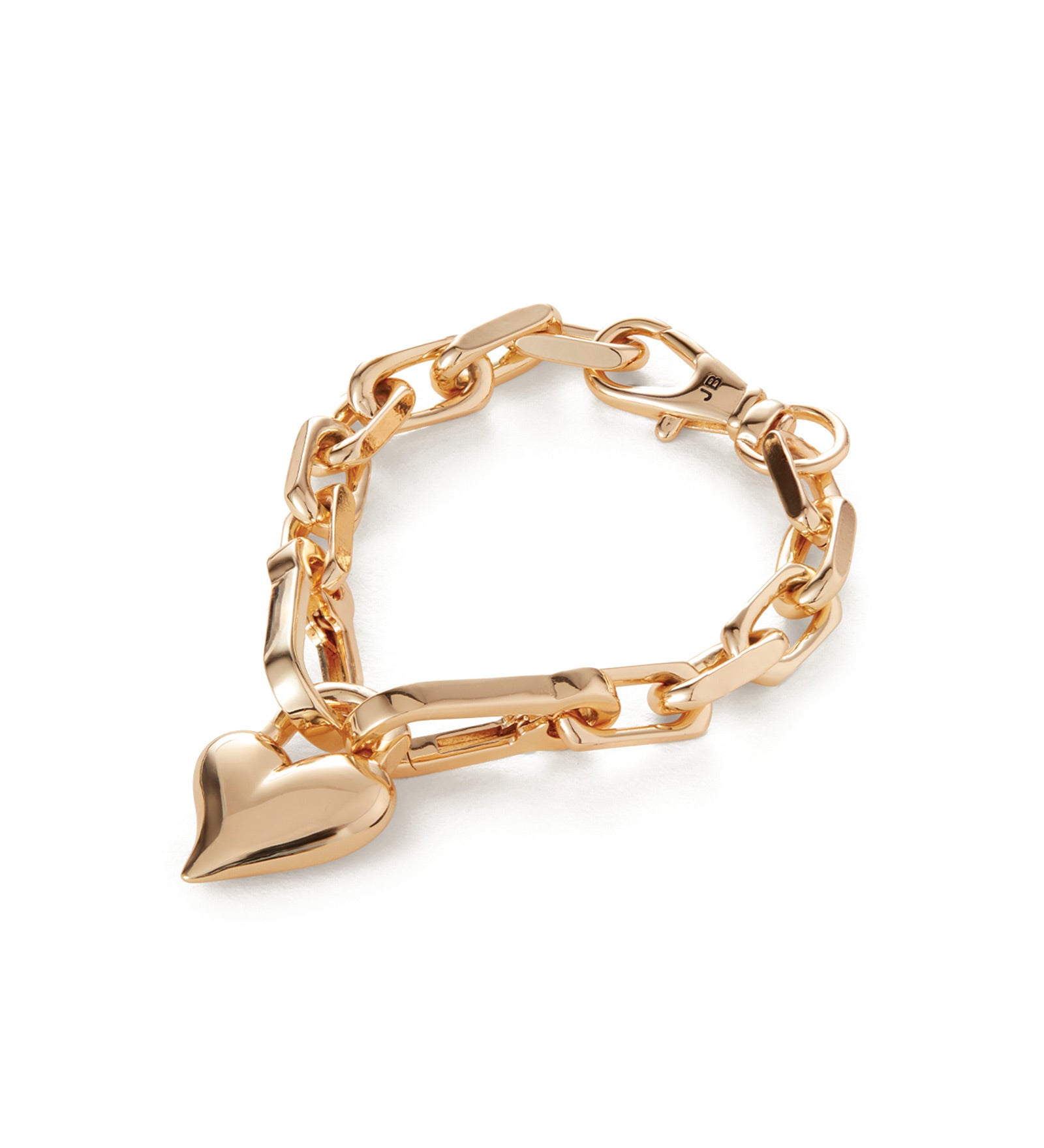 Padlock Heart Chain Bracelet 14k Gold Plated