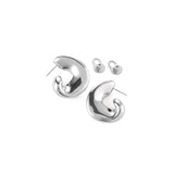 Gigi Hoops Silver Plated