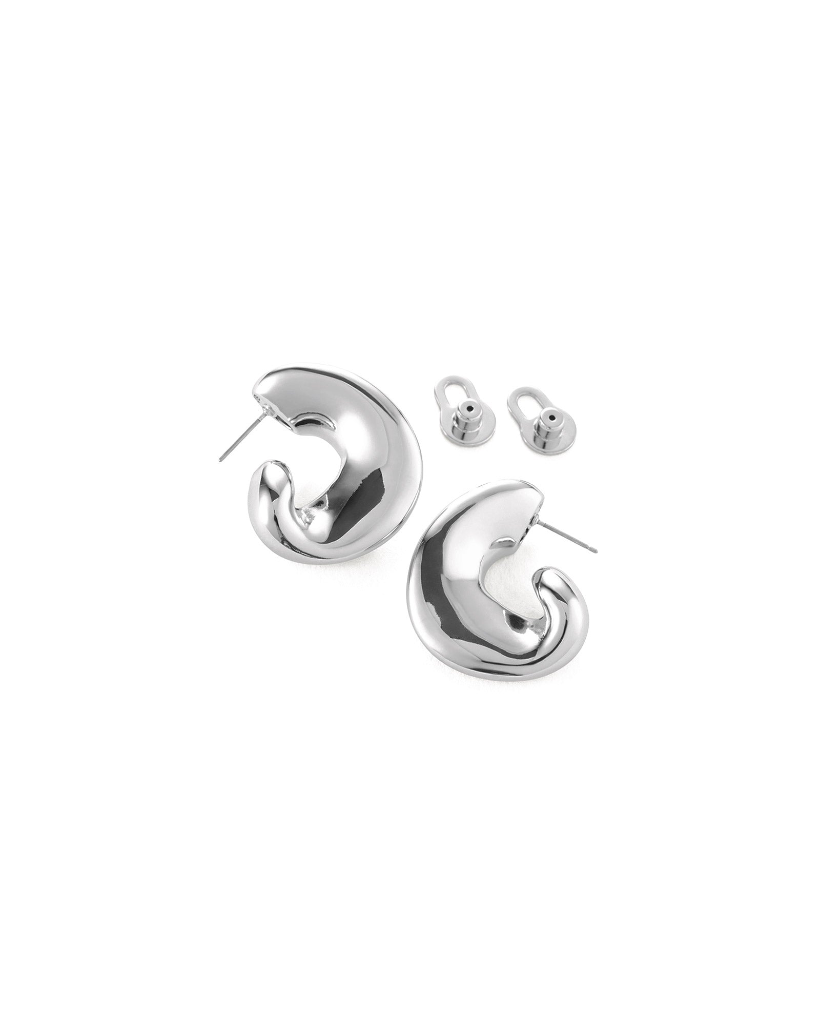 Gigi Hoops Silver Plated