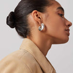 Gigi Hoops Silver Plated