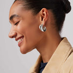 Gigi Hoops Silver Plated