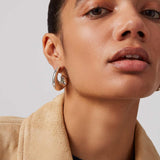 Gigi Hoops Silver Plated