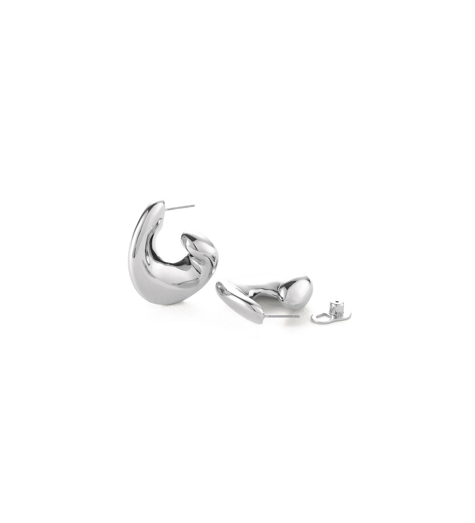 Gigi Hoops Silver Plated