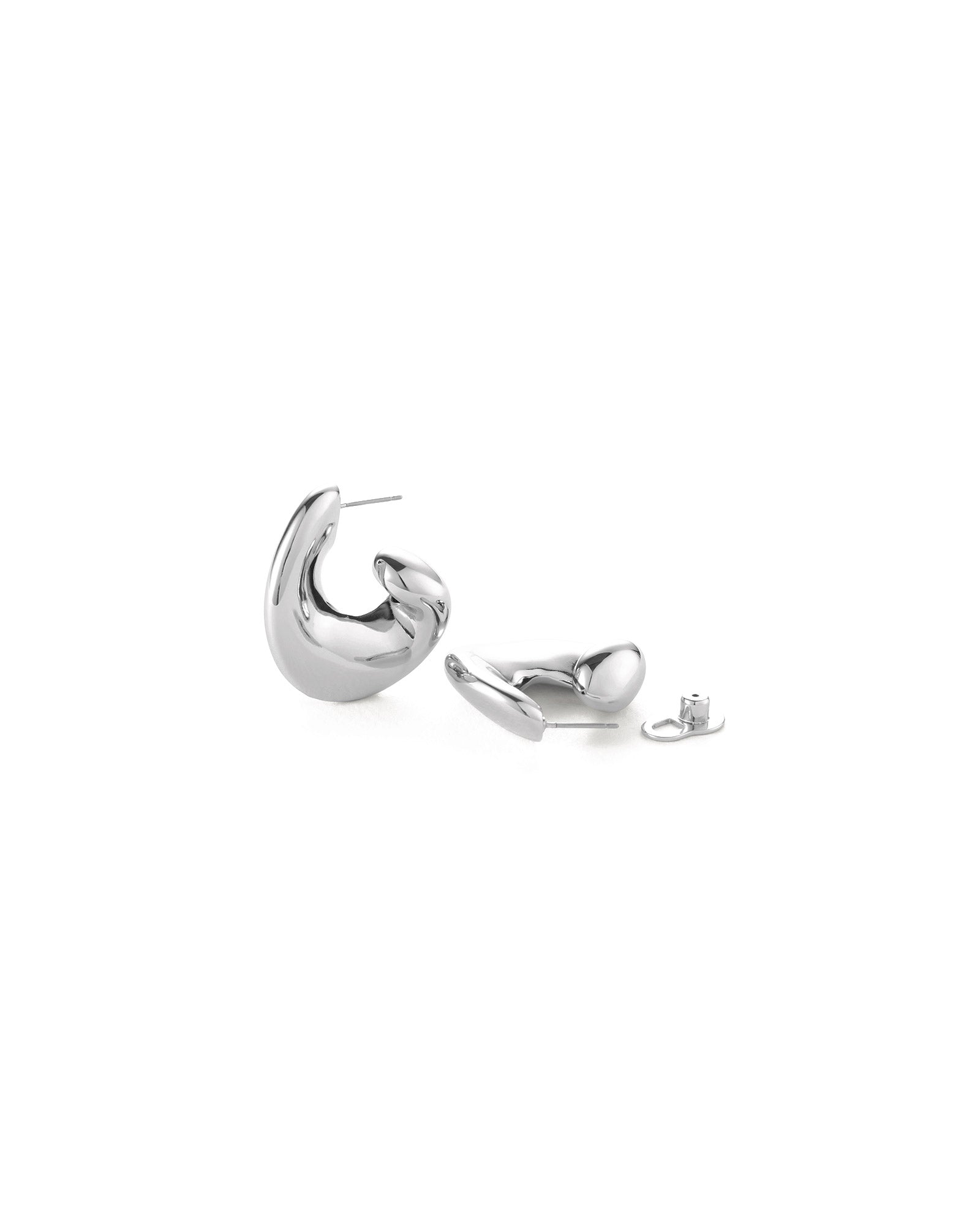 Gigi Hoops Silver Plated