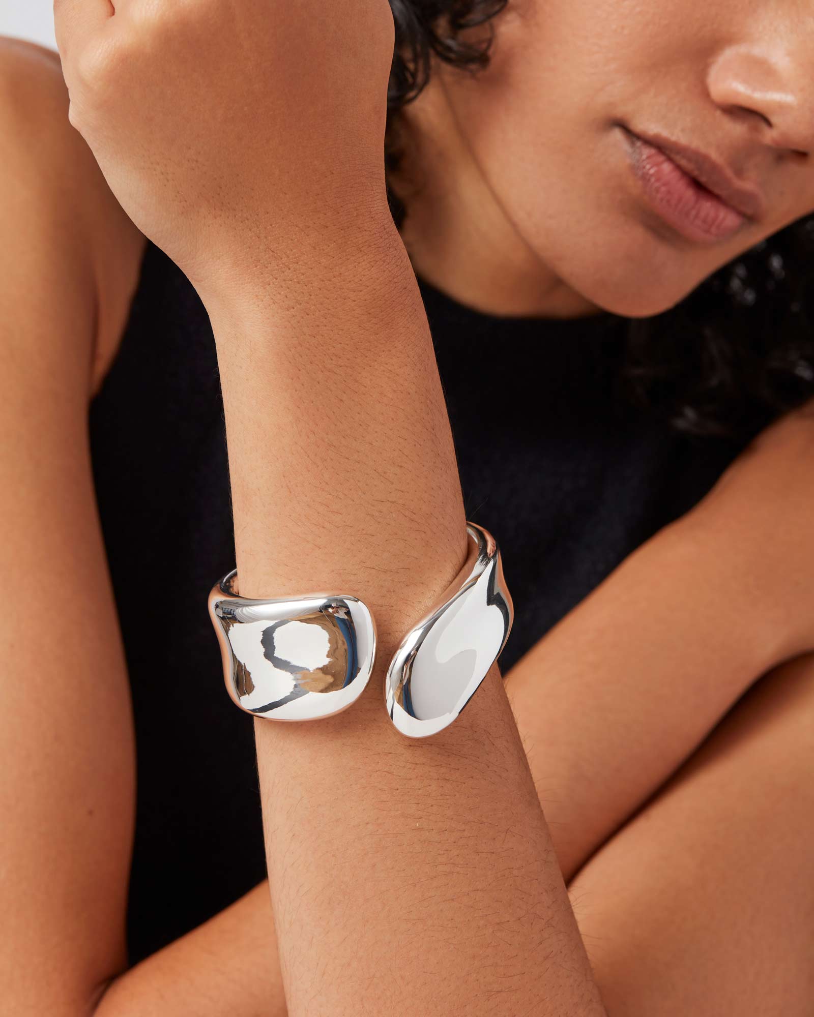 Solene Cuff Silver Plated