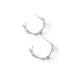 Kara Yoo-Gwen Hoops-Earrings-Sterling Silver-Blue Ruby Jewellery-Vancouver Canada