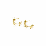 Gwen Hoops 14k Gold Plated, White Pearl