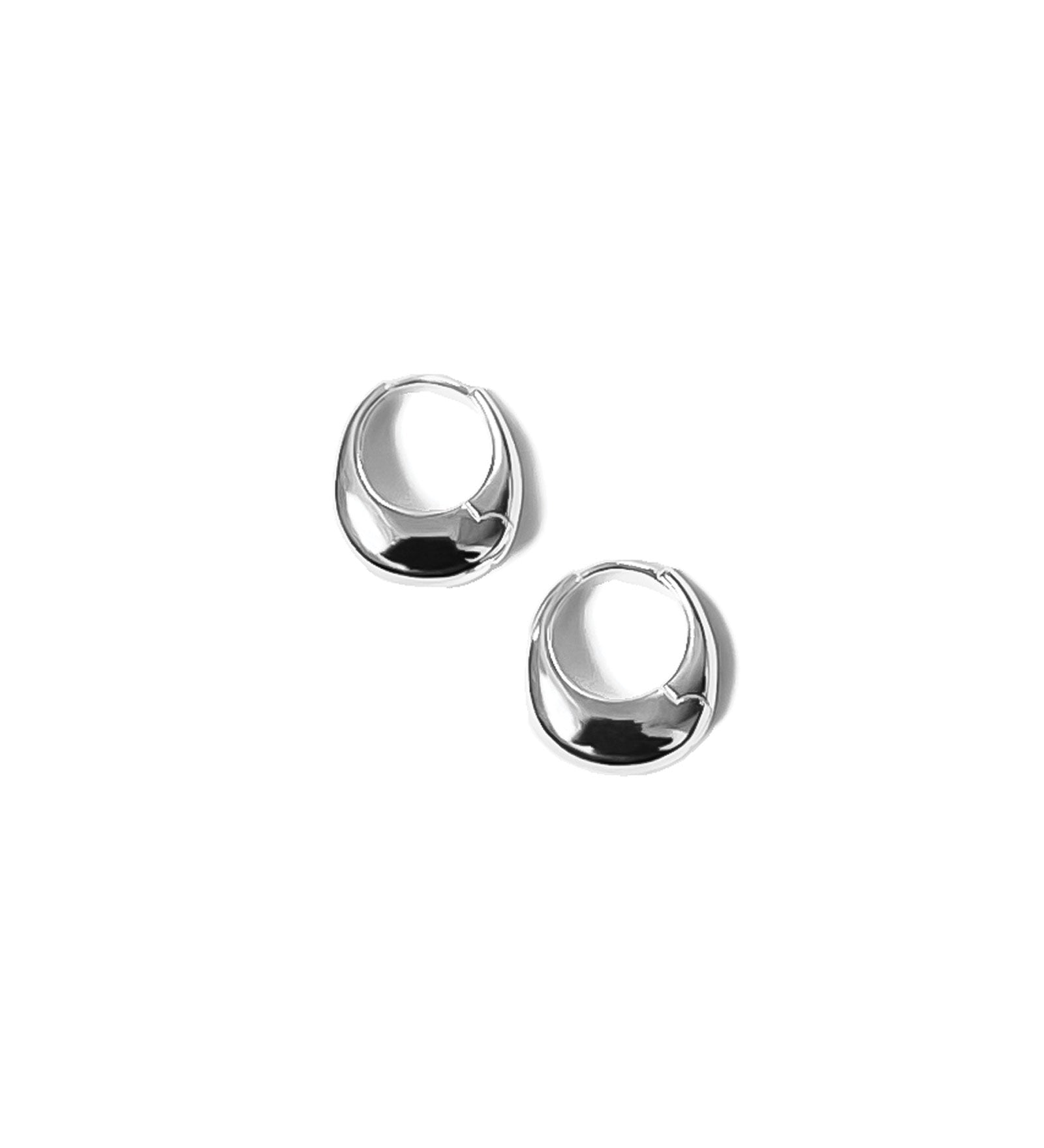 Baby Hazel Hoops Sterling Silver, White Pearl