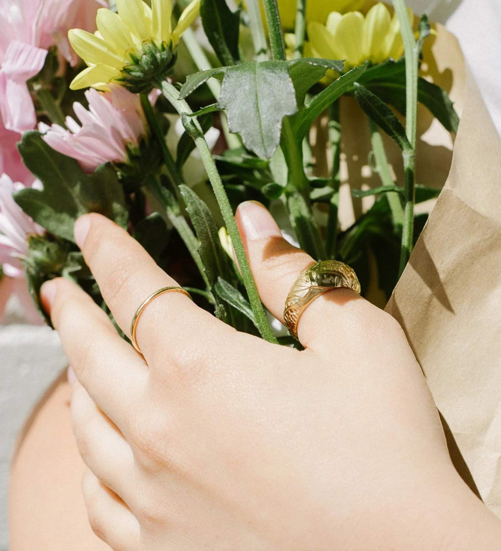 Kara Yoo-Seaweed Dome Ring-Rings-Blue Ruby Jewellery-Vancouver Canada