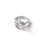 Loop 2 Ring Sterling Silver, White Pearl / 5