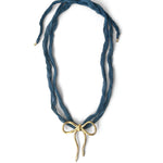 Kara Yoo-Dorothy Necklace-Necklaces-14k Gold Plated, Marine Silk-Blue Ruby Jewellery-Vancouver Canada