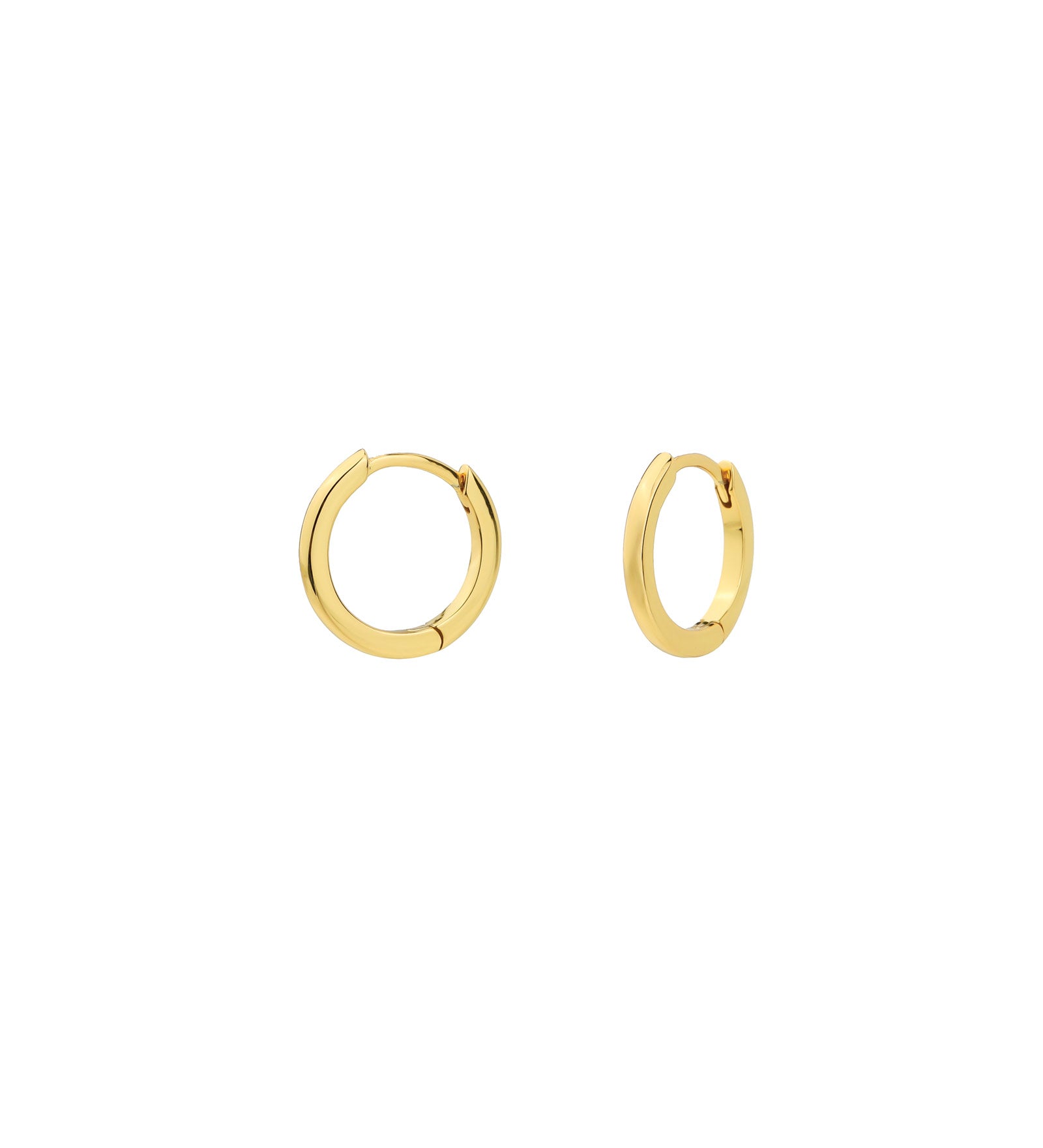 Kris Nations-Classic Huggies | 12mm-Earrings-18k Gold Vermeil-Blue Ruby Jewellery-Vancouver Canada