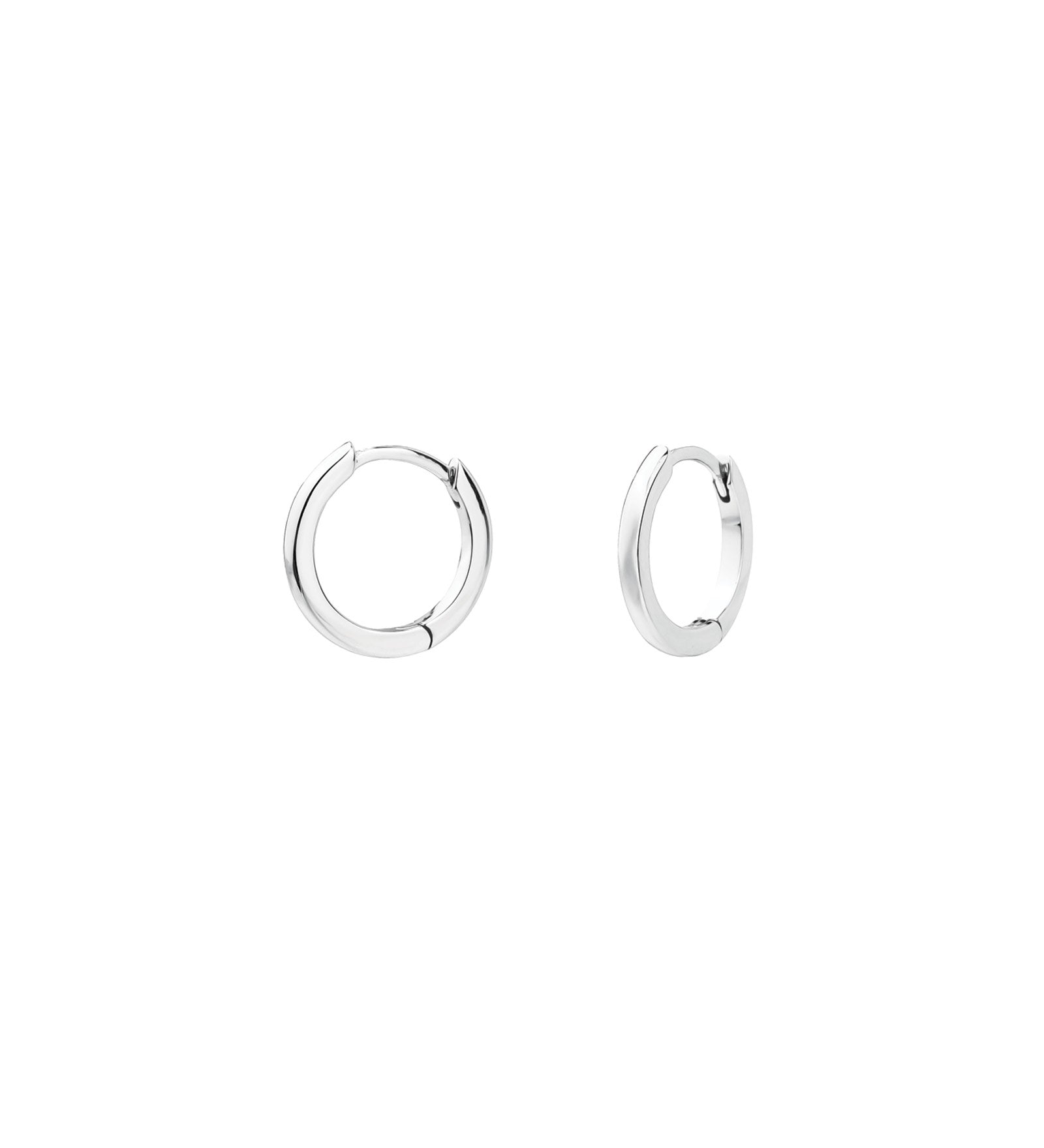 Kris Nations-Classic Huggies | 12mm-Earrings-Sterling Silver-Blue Ruby Jewellery-Vancouver Canada