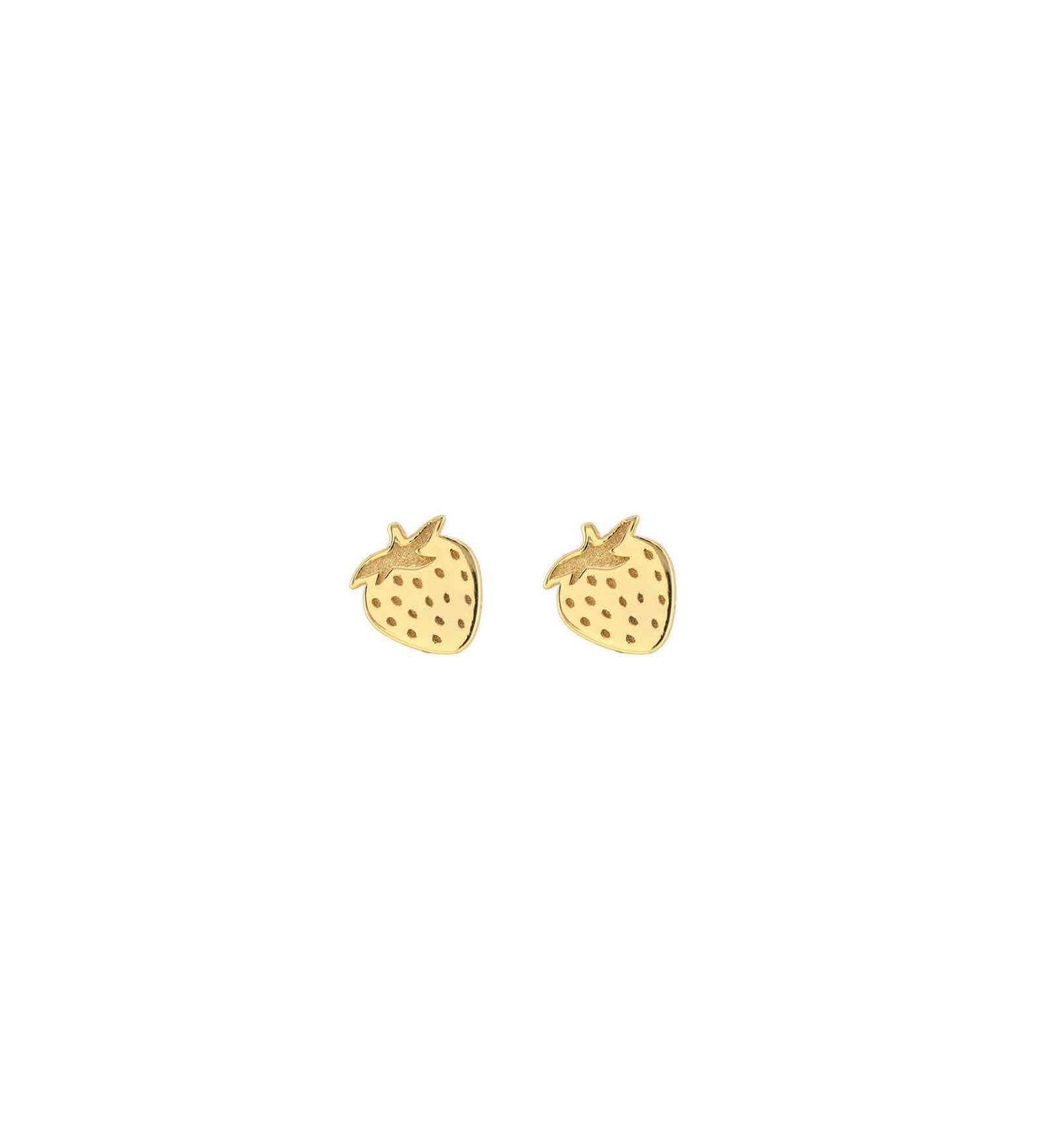 Strawberry Studs 18k Gold Vermeil