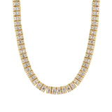 The Triple Crystal Tennis Necklace 14k Gold Plated, Cubic Zirconia