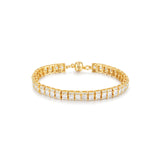 The Triple Crystal Tennis Bracelet 14k Gold Plated, Cubic Zirconia