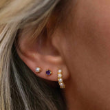 Leah Alexandra-Element Studs-Earrings-14k Gold Vermeil, Amethyst-Blue Ruby Jewellery-Vancouver Canada