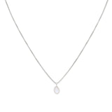 Sofia Slice Necklace Sterling Silver, Moonstone