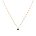 Leah Alexandra-Birthstone Necklace-Necklaces-14k Gold Vermeil, 14k Gold Filled, Garnet - January-Blue Ruby Jewellery-Vancouver Canada