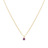 Leah Alexandra-Birthstone Necklace-Necklaces-14k Gold Vermeil, 14k Gold Filled, Garnet - January-Blue Ruby Jewellery-Vancouver Canada