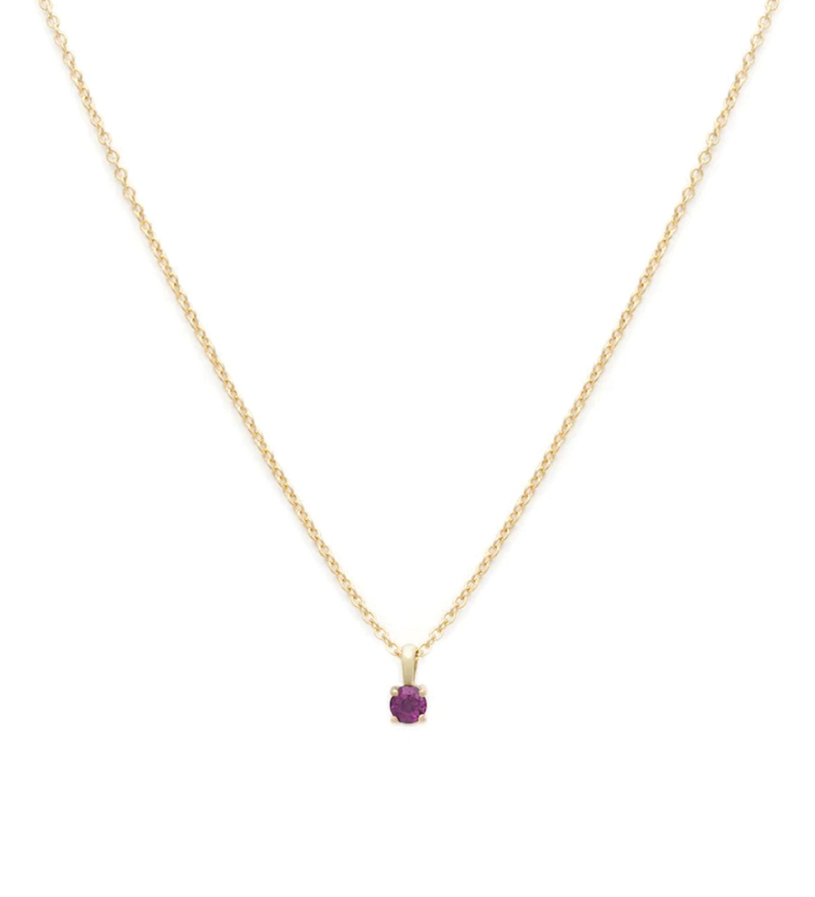 Leah Alexandra-Birthstone Necklace-Necklaces-14k Gold Vermeil, 14k Gold Filled, Garnet - January-Blue Ruby Jewellery-Vancouver Canada