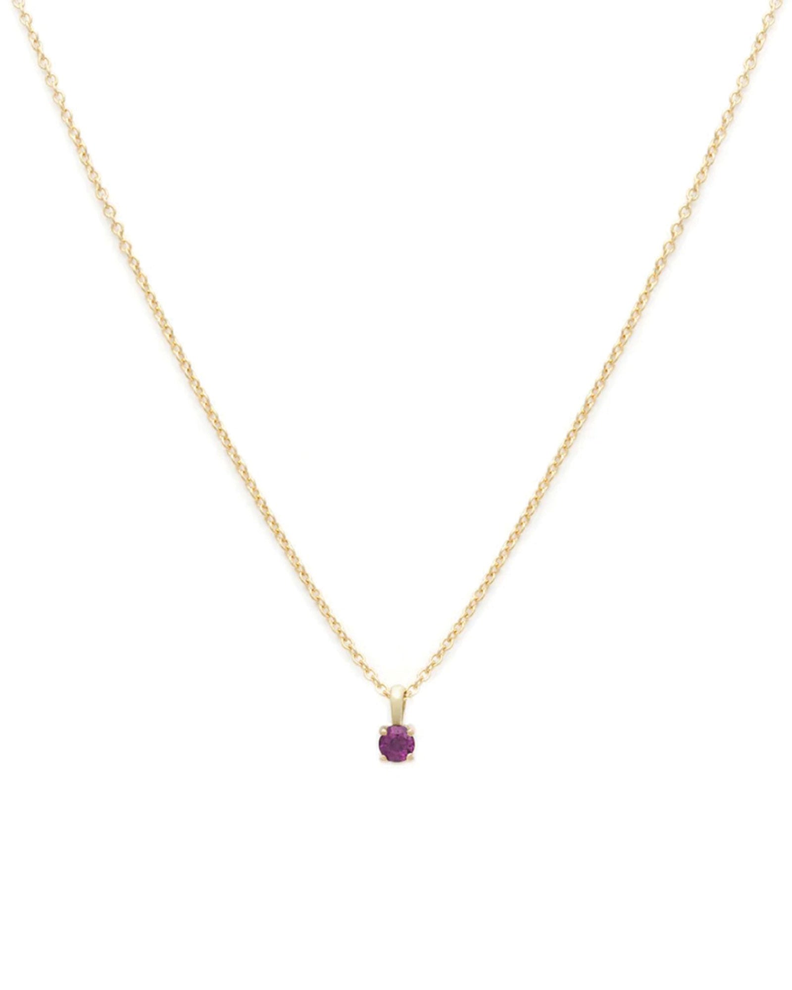 Leah Alexandra-Birthstone Necklace-Necklaces-14k Gold Vermeil, 14k Gold Filled, Garnet - January-Blue Ruby Jewellery-Vancouver Canada