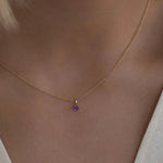 Leah Alexandra-Birthstone Necklace-Necklaces-14k Gold Vermeil, 14k Gold Filled, Amethyst - February-Blue Ruby Jewellery-Vancouver Canada