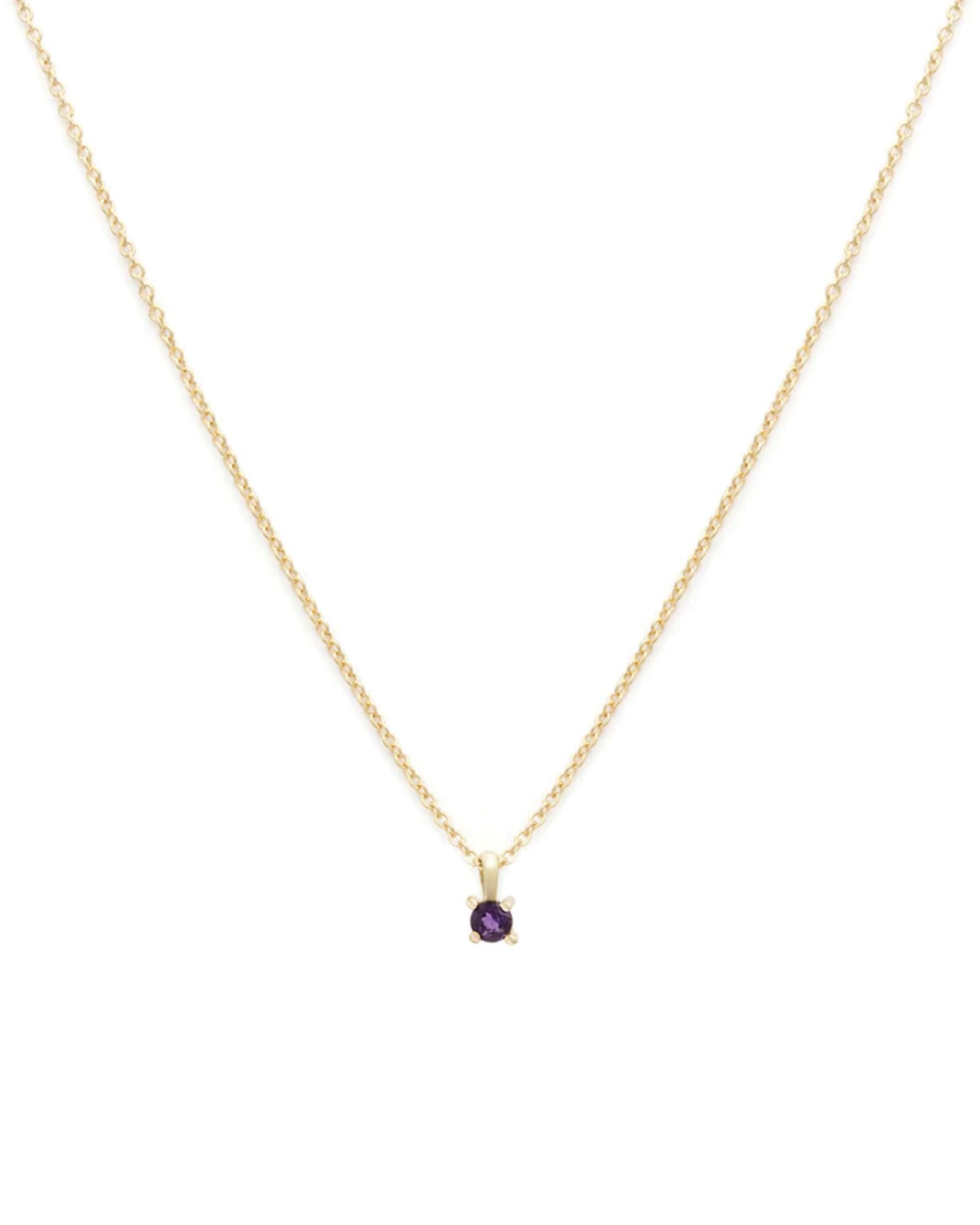 Leah Alexandra-Birthstone Necklace-Necklaces-14k Gold Vermeil, 14k Gold Filled, Amethyst - February-Blue Ruby Jewellery-Vancouver Canada