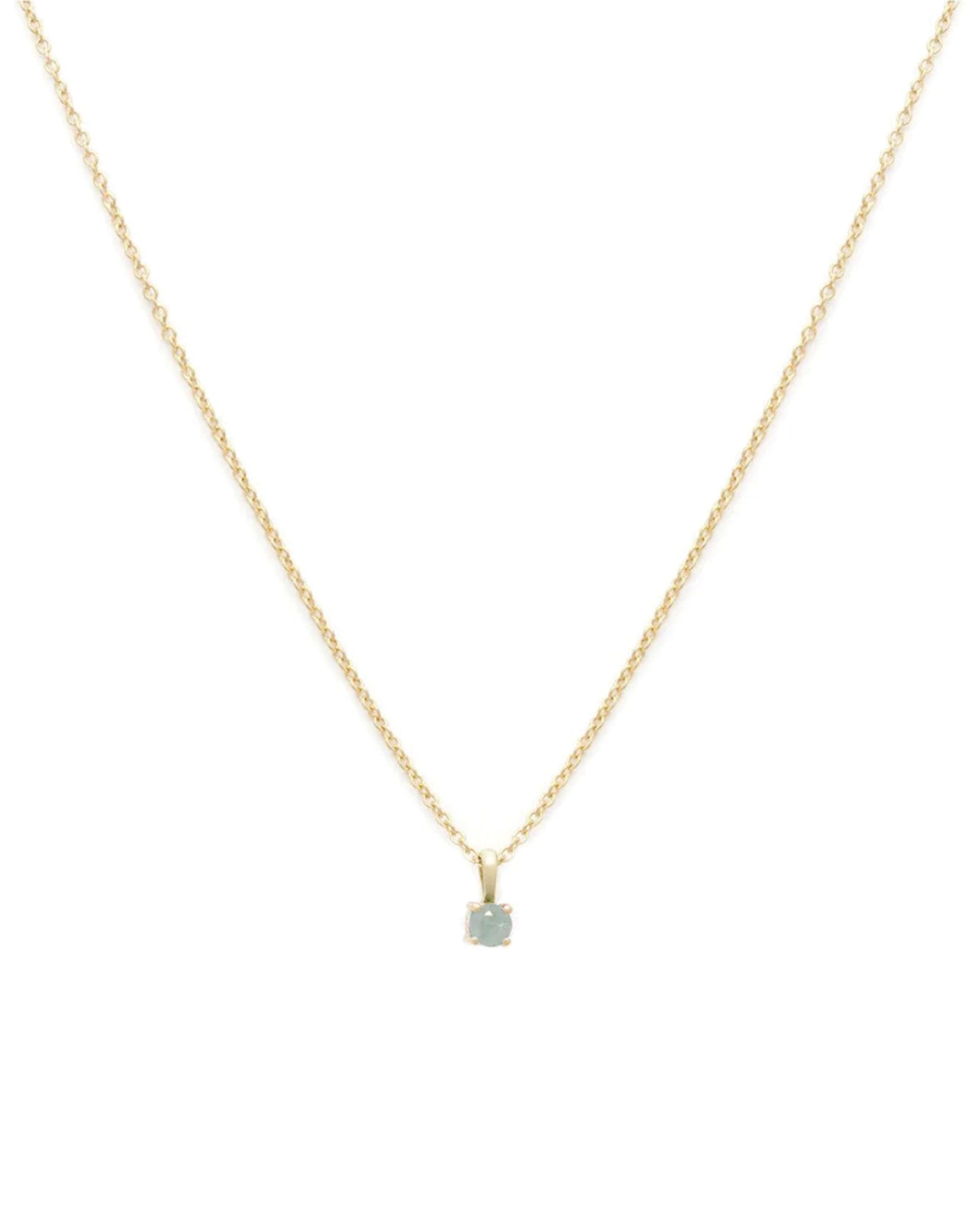 Leah Alexandra-Birthstone Necklace-Necklaces-14k Gold Vermeil, 14k Gold Filled, Aquamarine - March-Blue Ruby Jewellery-Vancouver Canada