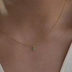 Leah Alexandra-Birthstone Necklace-Necklaces-14k Gold Vermeil, 14k Gold Filled, Emerald - May-Blue Ruby Jewellery-Vancouver Canada