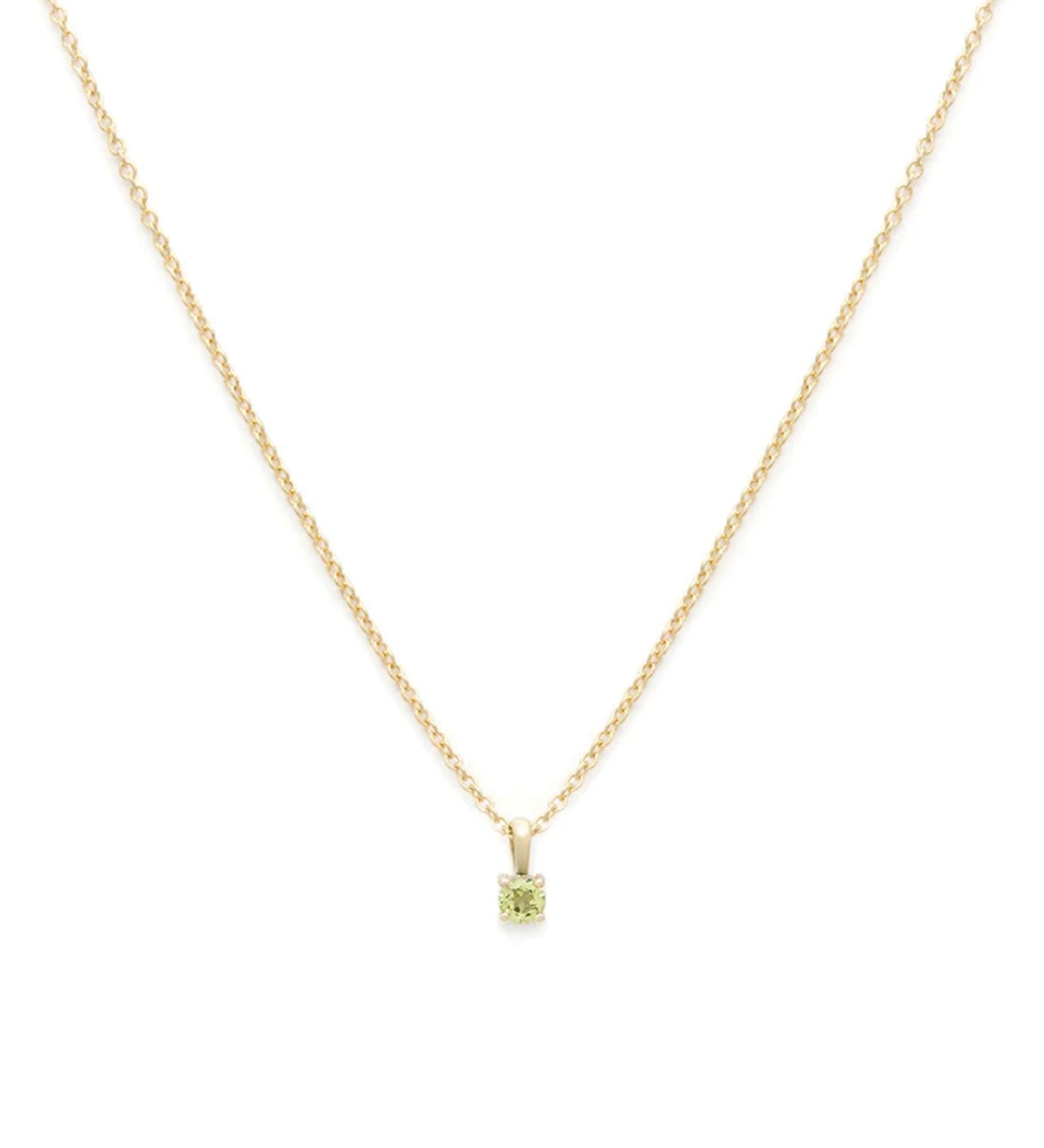 Leah Alexandra-Birthstone Necklace-Necklaces-14k Gold Vermeil, 14k Gold Filled, Peridot - August-Blue Ruby Jewellery-Vancouver Canada