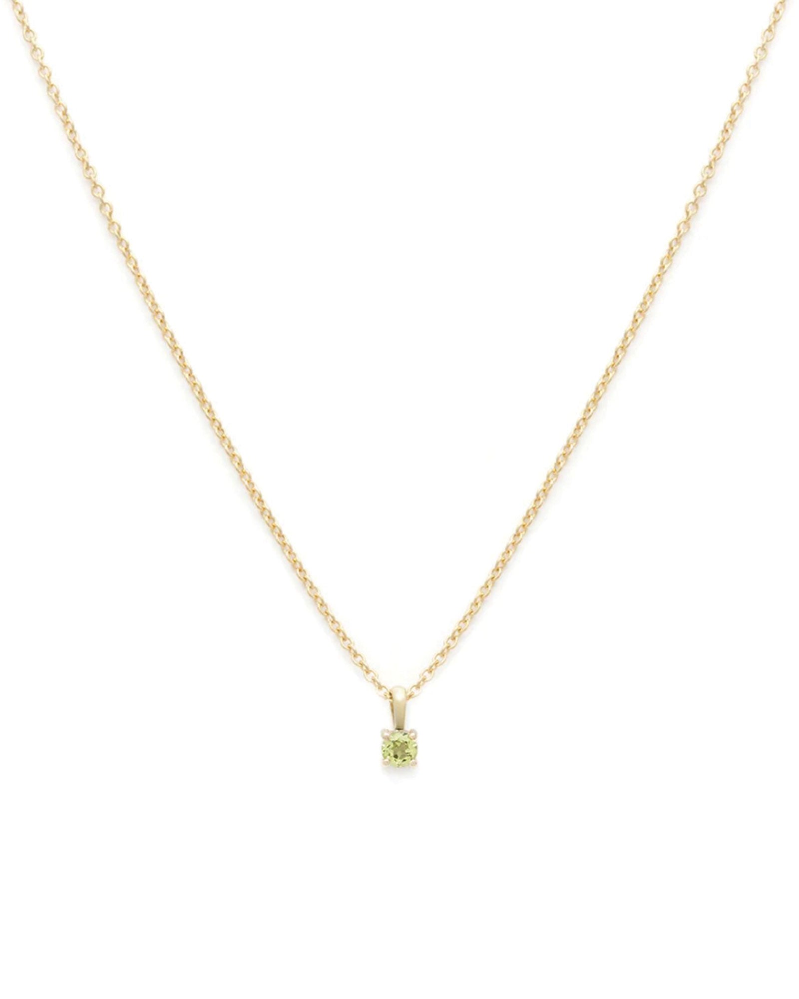 Leah Alexandra-Birthstone Necklace-Necklaces-14k Gold Vermeil, 14k Gold Filled, Peridot - August-Blue Ruby Jewellery-Vancouver Canada